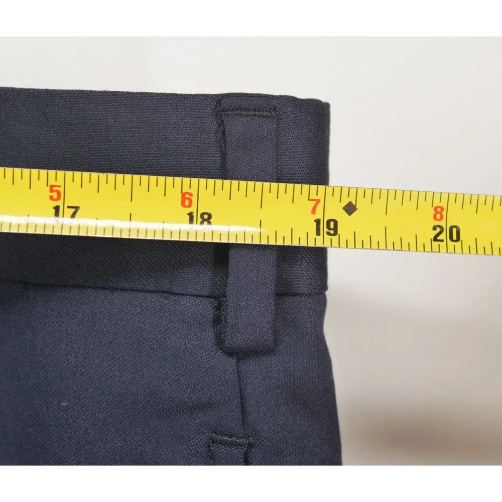 Brooks Brothers 1818 Regent Dress Pants Mens 38x32* 30 Navy Blue Reda Flexo Wool